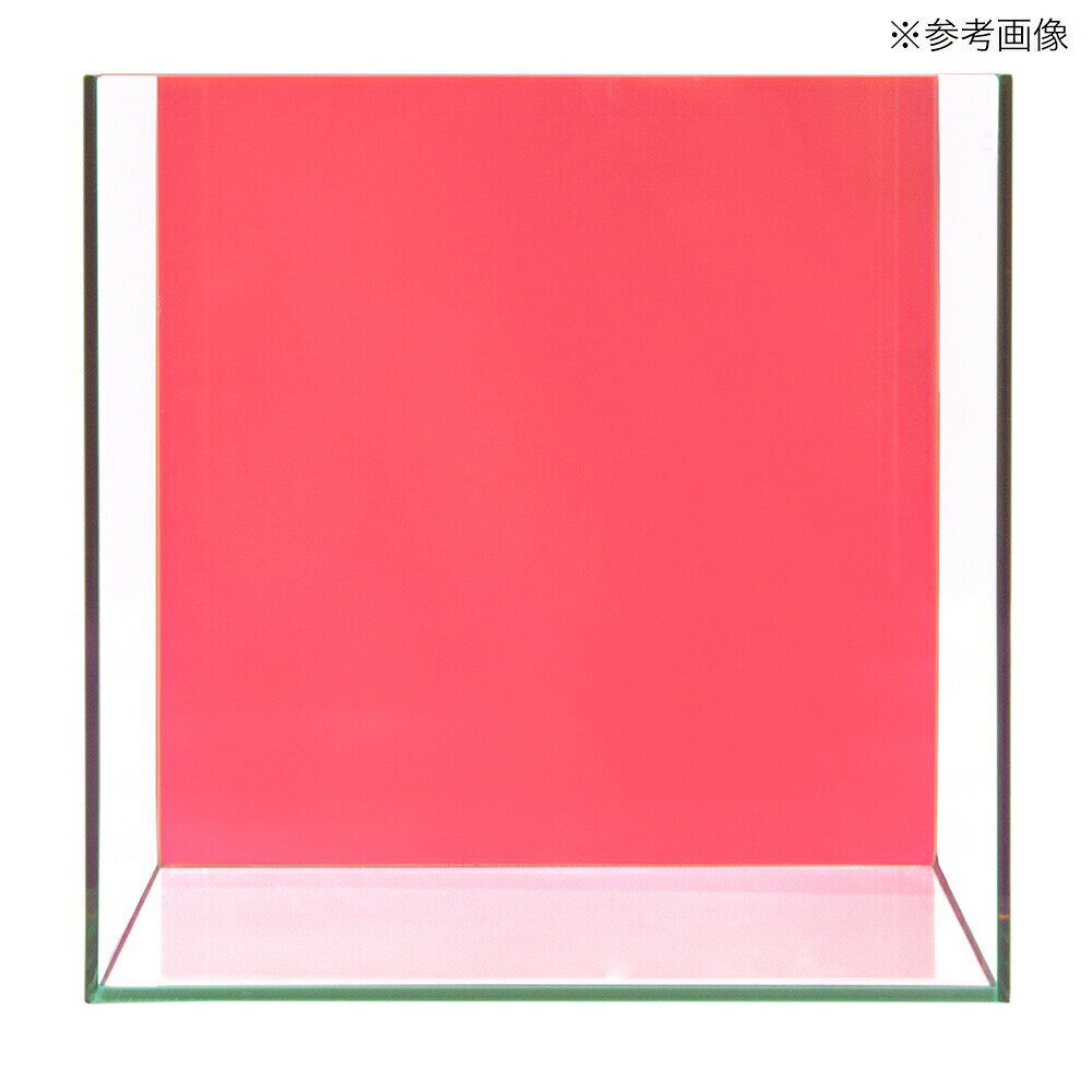 30cmキューブ水槽用　丈夫なアクリル製バックスクリーン　30×30cm　蛍光オレンジ