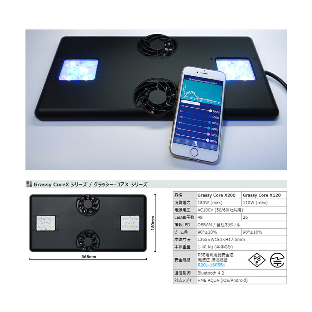 �ܥ륯������ѥ�Grassy��Core��X120��Reef���꡼�ա�LED�饤�ȡ����塡����