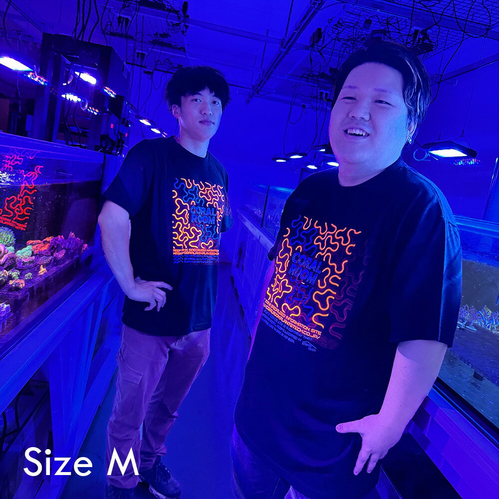 CORAL　ROOM　脳サンゴ蛍光　Tシャツ　M