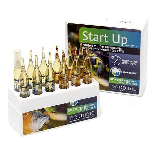 PRODIBIO　スタートアップ　淡水・海水両用　12本入り　ろ過バクテリア・アンモニア吸着材入り