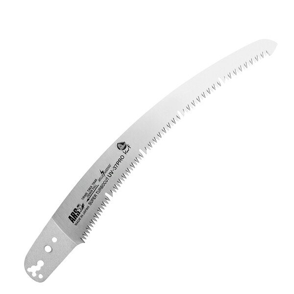 ザクザク切れる“カーブライン”、アサリわけ。【全長】■450mm【刃長】■370mm【重量】■150g【商品その他スペック】■ピッチ：8.0mm■切り幅：1.4mm■UVカット【商品説明】■切れ味が落ちた刃物の替え刃です。【商品特徴】■UVカットでタテ・ヨコ・ナナメスムーズカット切りくずが目詰まりしにくい特殊目立てで、タテびき、ヨコびき、ナナメびきがさらにスムーズになります。■ザクザク切れるカーブライン手前に引くだけで、刃が枝に食い込みやすく、ダイレクトに力を発揮。腰より高い位置での選定作業に威力を発揮します。■さびにくく、強い刃刃の表面にはハードクロムメッキをコーティングすることで、さびにくく、ヤニがつきにくい仕様です。また、摩耗に強く、耐久性があり、切れ味が持続します【切断対象物】■生木【用途】■林業、森林に。【備考】■UV-37PROの替刃。【アルスの剪定鋸】果樹の剪定や庭木・樹木を手入れする際に、活躍する剪定鋸。ヤニの付着を防ぐ表面処理や目立て加工で、生木の切断に威力を発揮します。【堺の総合刃物メーカーARS】■プロの切れ味を追求したアルスブランドアルスの刃物は、園芸用をはじめ、工具、文具、クラフト、料理用にいたるまで幅広い分野の商品を構成し、各分野においてプロの切れ味を追求したブランドとして、市場に展開しています。また、工業機械や特殊繊維の切断など、産業分野に貢献する特殊な刃物まで幅広い商品を開発しています。関連商品アルス 250Z-1 伸縮式高枝鋸ズームソー250Z専用 鋸刃長37c...アルス PS-30S-1 ピストル型鋸30（細目） 30cm 替刃 剪...アルス PS-30L-1 ピストル型鋸30（荒目） 30cm 替刃 剪...6,360円3,520円3,520円園芸 ノコギリ アルス PS-25L ピストル型鋸25（荒目） 25c...アルス UV-32PRO-1 剪定鋸ジェットカーブプロ 32cm 替刃...アルス UV-32E-1 剪定鋸ジェットカーブ 32cm 替刃 剪定鋸...5,650円2,940円2,540円アルス Y-15-1 剪定鋸 15cm 替刃 剪定鋸...アルス SG-21-1 果樹剪定鋸 魁-SAKIGAKE- 21cm ...アルス P-18H-1 工作園芸鋸 ハードタイプ 18cm 替刃 大工...1,980円890円2,210円-