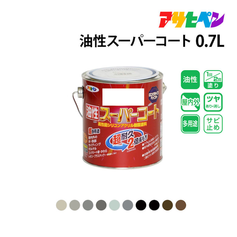 楽天市場】油性スーパーコート アサヒペン 赤の通販 楽天市場】油性スーパーコート アサヒペン 赤の通販
