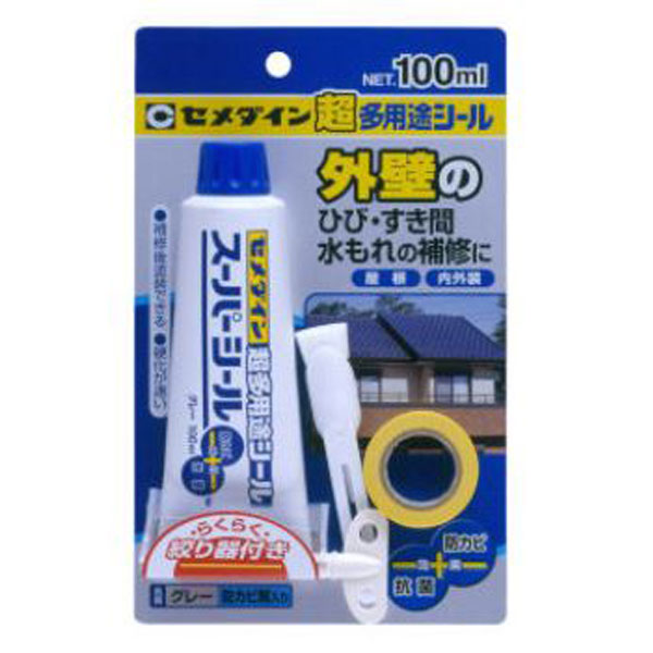 【6月中エントリーでP10倍】セメダイン スーパーシール P100ML グレー