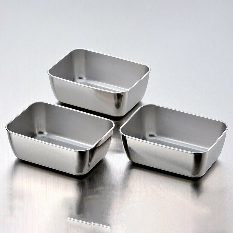 [エントリーでP+5倍] 下村企販 角バット スタッキング ミニ角バット 3個組 ステンレス製 日本製 下ごし..