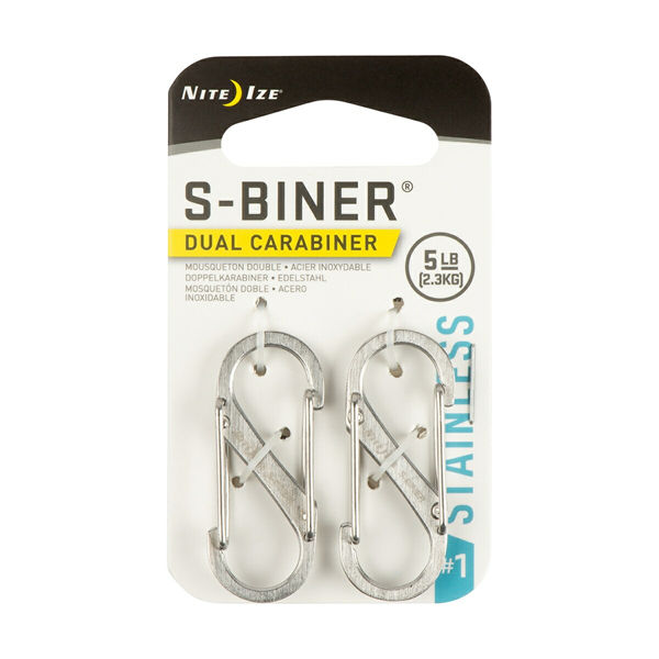ナイトアイズ NITE IZE NI00839 エスビナー S-BINER #1×2個入 ステンレスシルバー