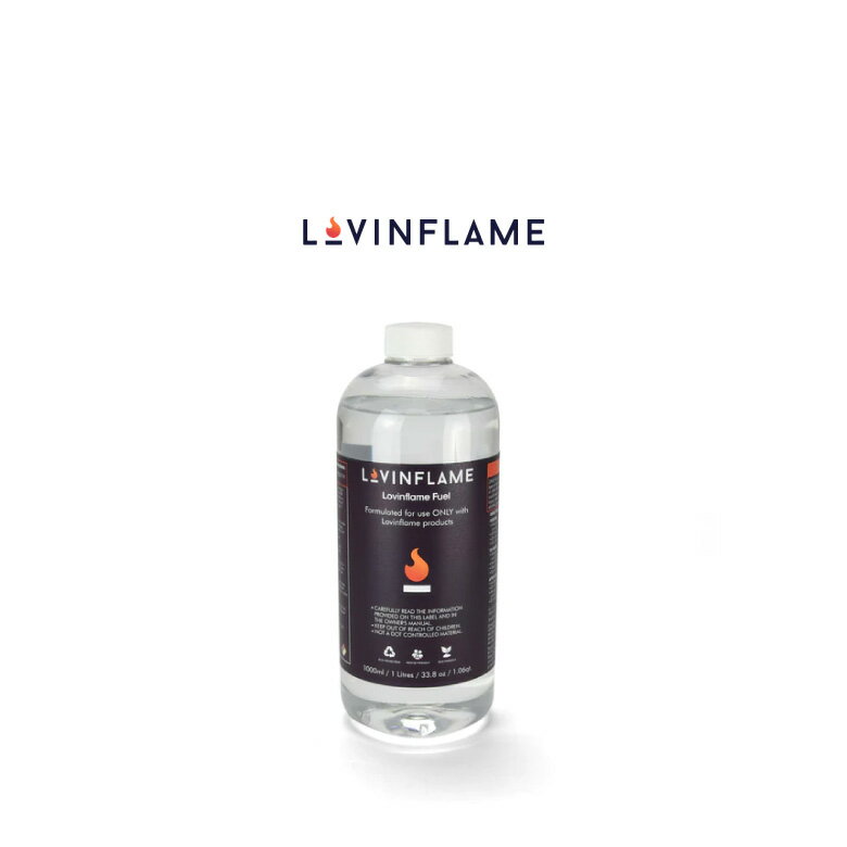 テーブルトップ暖炉 Lovinflame ラビンフレーム 専用燃料 1L 安全 キャンドル 水溶性 持ち運び 燃え広がらない アウトドア 燃料 焚火 ..