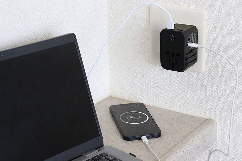 トラベルアダプター 海外 変換プラグ 旅行 便利 Aタイプ Oタイプ BFタイプ Cタイプ USB type-c アメリカ 中国 ヨーロッパ オーストラリア AD-100BK ドリテック plantz-10210252 ものうりばPlantz サンプル画像3