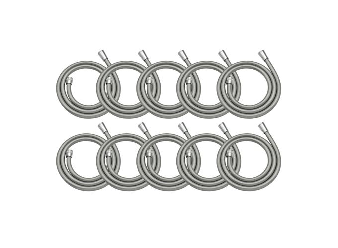 [ポイント最大15倍] 浴室 風呂場 シャワーホース (LIXIL INAX用) 1.6m 10本入り 取付簡単 シルバー 賃貸 マンション アパート ハイツ 一軒家 ホテル ジム プール リフォーム GA-FF032 GAONA ガオナ KAKUDAI カクダイ