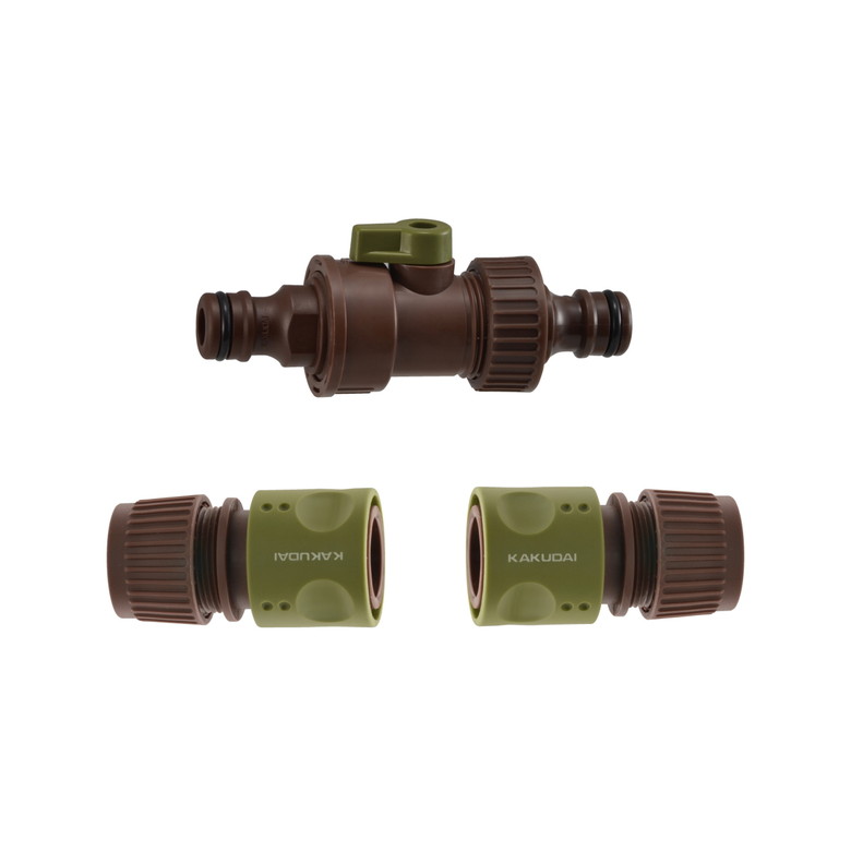 [ポイント最大15倍] GAONA 途中ストップ継手 延長 一時止水 ワンタッチ 散水ホース 接続 ホーセンド付..