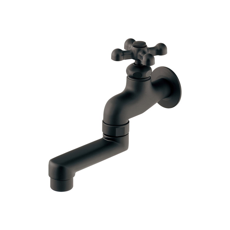 [ポイント最大15倍] GAONA ガーデン水栓 庭 おしゃれ 蛇口 自在パイプ 80ミリ 首振り スロップシンク ..