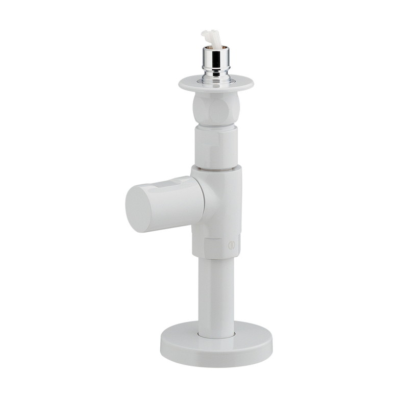 [ポイント最大15倍] GAONA 洗濯機水栓 床給水用 蛇口 ストッパー付き 給水ホース2m付き リフォーム 移..