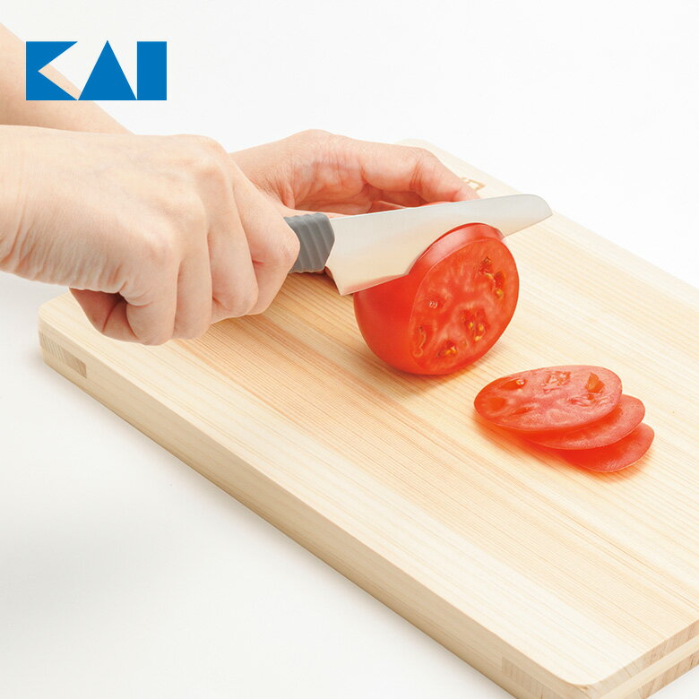 Kai Kitchen アップハンドルユーティリティナイフ サヤ付き 食洗機 ナイフ フルーツナイフ アウトドア 便利 包丁 小型 携帯 持ち歩き