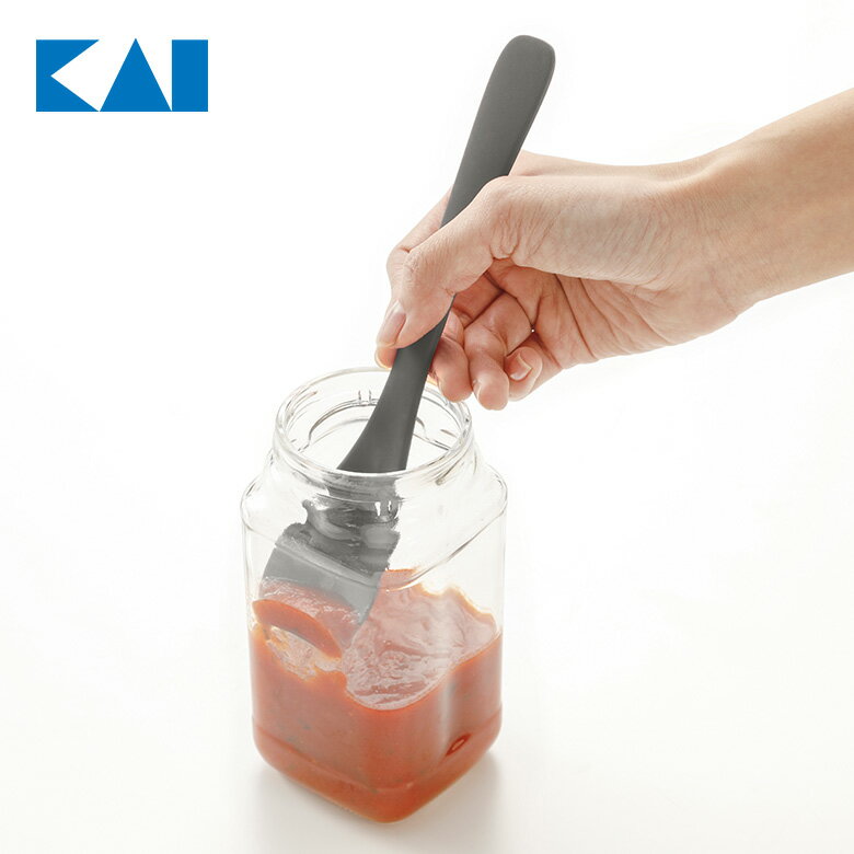 [9月エントリーでP10倍!] Kai Kitchen シリコーンスプーン 18cm 食洗機 盛り付け ヨーグルト 便利