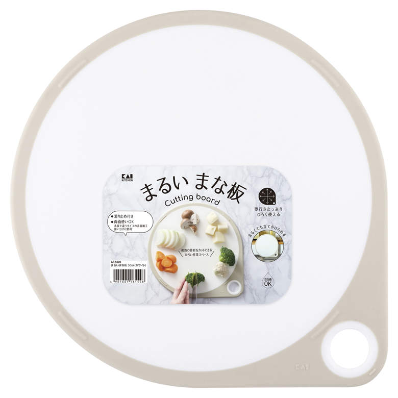 貝印耐熱素材丸いまな板両面使いフッ...