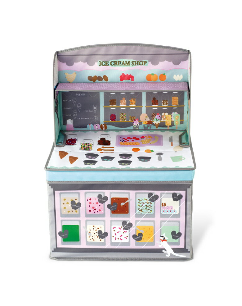 【6月中エントリーでP10倍】キシマ ホッペル キッズ収納ボックス Ice cream shop FOPPERY KNB88051 おもちゃ箱 おもちゃ入れ おもちゃ ケース 収納 入れ物 箱 雑貨 可愛い かわいい 北欧 子供 …