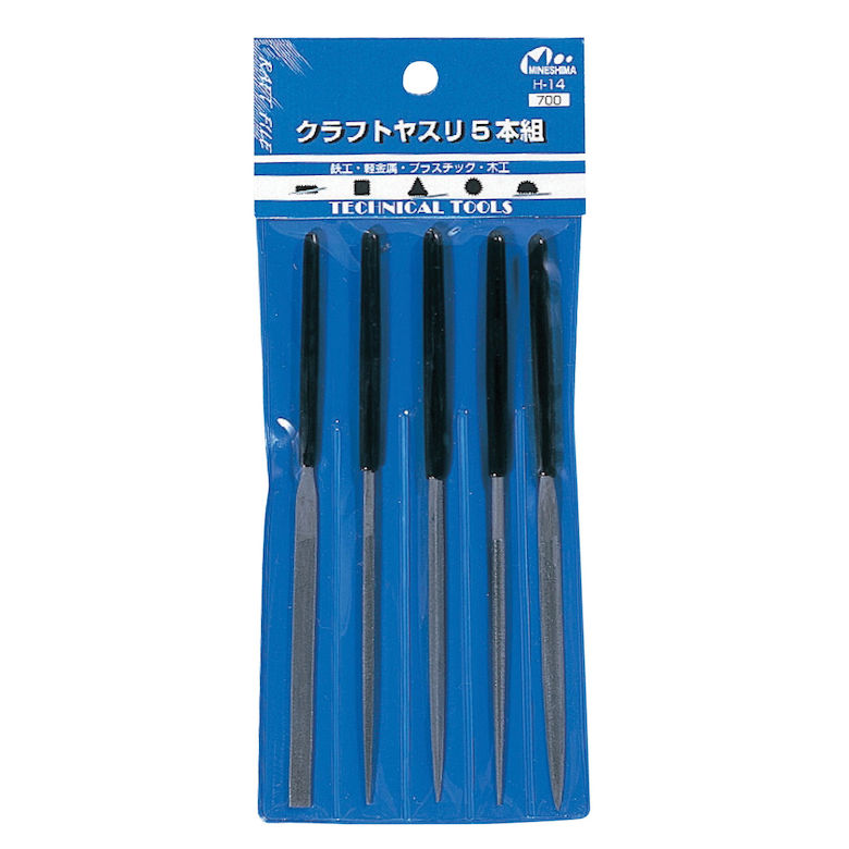 [3月エントリーでP10倍] ガンプラ プラモデル 鉄道模型 模型用 ヤスリ クラフトヤスリ 5本組 H-14 ミネシマ(Mineshima)