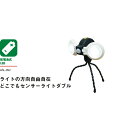 防犯 センサーライト 乾電池式 LED ASL-092 どこでもセンサーライトダブル 2灯 防雨型 住宅 駐車場 廊下 通路 灯り 空き巣 泥棒 車上荒らし 侵入者防止 RITEX ライテックス ムサシ