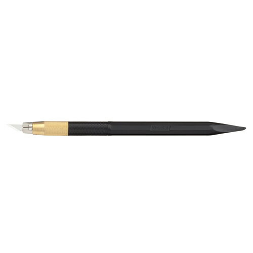デザインナイフ ヘラ付き 替え刃5枚付き 専用スタンドになる替刃ケース付き 切り絵 ケガキ 筋彫り パテ盛り プラモデル 模型製作 デカール切り出し 216BBK デザイナーズナイフ アート刃 細工刃 カッターナイフ OLFA オルファカッター