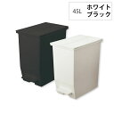 【リス】 SOLOW ソロウ ペダルオープンツイン 45L ホワイト＆ブラックセット 【RISU HOME＆HOME ダストボックス ゴミ箱】【送料無料】