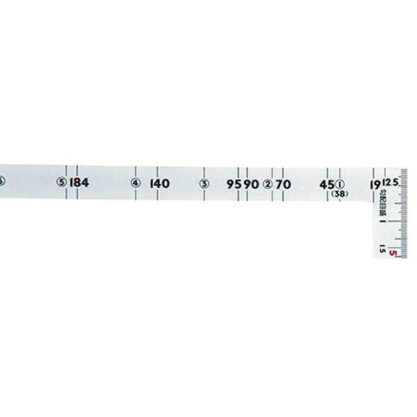 定規 ものさし 曲尺ツーバイフォー シルバー 2×4/50cm 併用目盛 19mm巾 #10055 シンワ測定