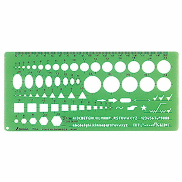 [1/31までエントリーでP10倍]製図 作図 図面 テンプレート TH-4 一般総合定規(中) #66024 シンワ測定