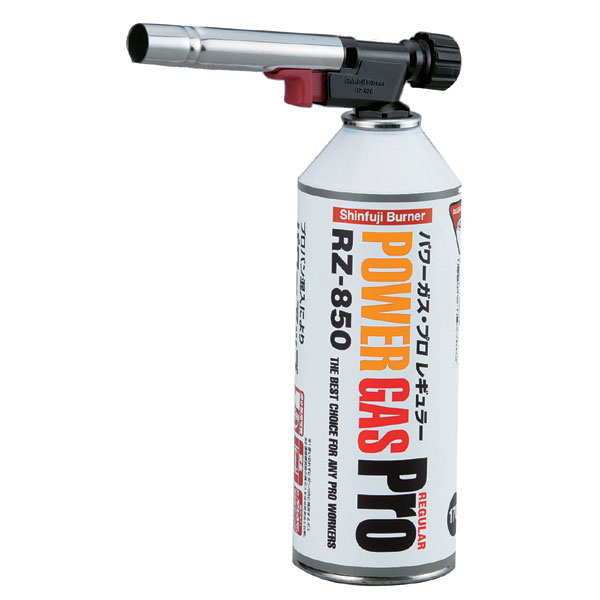 新富士バーナー RZ-820B パワートーチ・ねじ込み式 （ボンベ RZ-850×1本付・ブラックボディ） パワート..