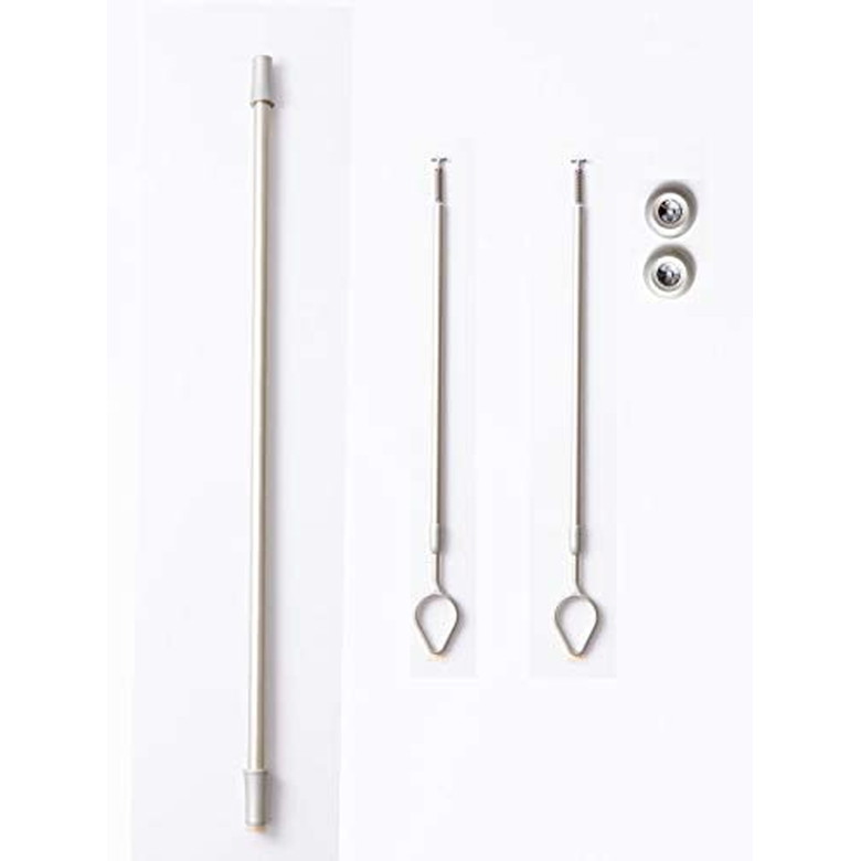 [ポイント最大15倍] DRY・WAVE(ドライ・ウェーブ)吊下型室内物干金物竿セット シャンパンゴールド 伸縮..