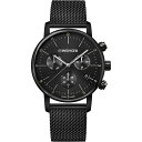 ウェンガー 腕時計（メンズ） 腕時計 メンズ腕時計 WENGER ウェンガー 日本正規品 URBAN CLASSIC CHRONO アーバンクラシック クロノ ベルト幅22mm ステンレス製ブレスレット ブラック 文字盤カラーブラック アナログ表示 スイス製クォーツ 01.1743.116