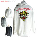 パーカー メンズ エドハーディー スウェット ジャージ 裏起毛 トレーナー edhardy 虎 tiger アニマル カッコいい パンク ロック セレブ ちょい悪 男女兼用 ペアルックジップアップ フードコートB系和柄刺青ワイルド系