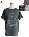 送料無料 激安 ミッキーマウス Tシャツ ディズニー disney 半袖 カットソー レディース メンズ ペアルック 双子コーデ 男女兼用 かわいい ゆったり ビッグサイズ TDL 春夏 クラシックミッキー ステッチ