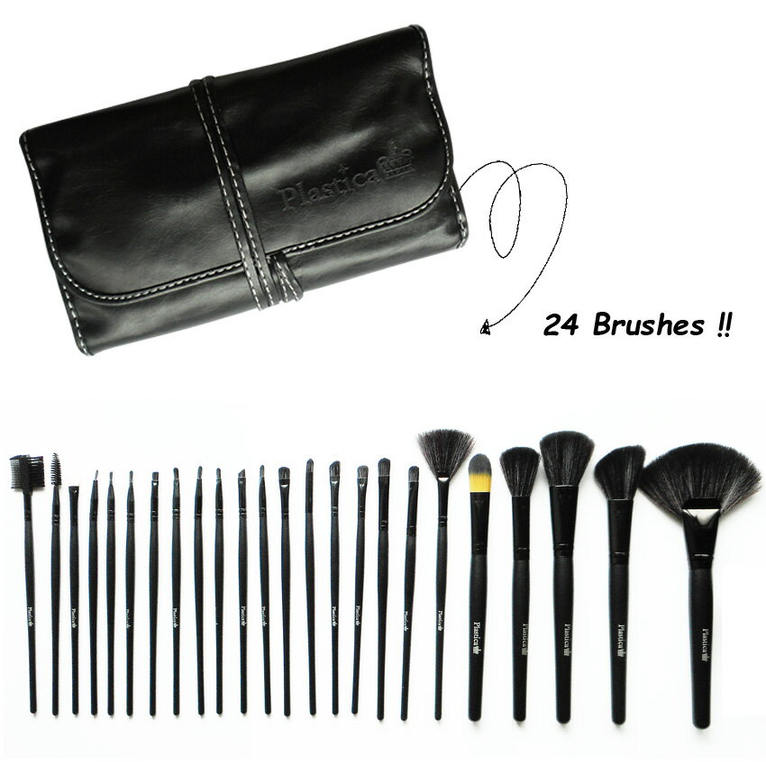 送料無料 メイクブラシセット 24本 再入荷 プロ メーキャップ スタンダード ブラック チーク アイシャドウ メイク コフレキット