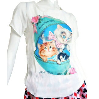 訳あり 送料無料 激安 カットソーTシャツ ねこ ネコ かわいい イースターエッグ CAT 子猫 パステル ガーリー ガーリッシュ アニマル トップス シフォン 透け感 おしゃれ 森ガール 子猫 うさぎ