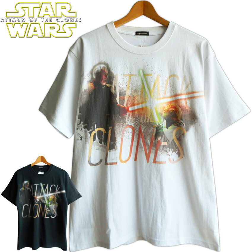 送料無料 Tシャツ スターウォーズ メンズ レディース エピソード2 クローンの攻撃 Star Wars Episode II Attack of the Clones 限定 激レア アメリカ 映画 ヨーダ ペアルック 古着コーデ おしゃれ 春夏 アメコミ マニア ビンテージ コレクターズアイテム