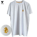 送料無料 Tシャツ ホワイト 白 ミッキー ミッキーマウス ディズニー レディース UV対策 吸水 速乾 cool ドライウェア スポーツ ジョギング ヨガ ピラティス フィットネス ジム ドライメッシュ 刺繍 ワンポイント 派手 透かし 模様 総柄 ミッキーハンド バスケ