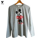 セール 送料無料 長袖Tシャツ ロンT ディズニー ミッキー メンズ カットソー disney mickeymouse スケボー アメコミ NY ニューヨーク NEWYORK ペアルック ビンテージ風 おしゃれ 大人 かわいい TDL レトロ シュプリーム風ロゴ