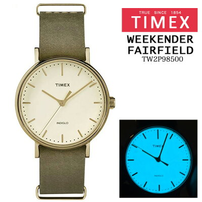 TIMEX (タイメックス) Weekender Fairfield(ウィークエンダーフェアフィールド)(オールド感 茶ベルト 時計 ウォッチ レディース 腕時計 ギフト プレゼント クリスマス バレンタイン ホワイトデー 誕生日 彼氏 彼女 お母さん お父さん ママ パパ)