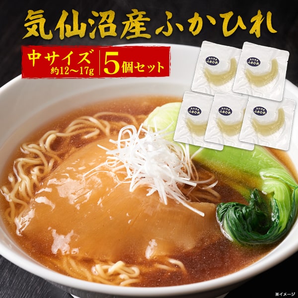 5枚セット【気仙沼 フカヒレ 腹びれ　中サイズ（約12～17g）】ふかひれラーメン 中華アレンジ 日本産 国産 ふかひれ 業務用 家庭用 フカヒレ姿煮 ギフト 中華 女子 子供 母 父 祝い 食後 土産 節句 新築 結婚祝い 内祝い 御礼 プチ贅沢 ギフト 常温【送料無料】[M便 1/1]