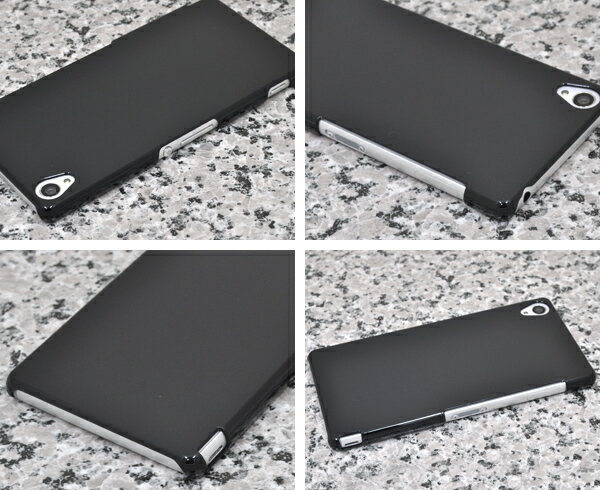 Xperia Z3(SOL26/SO-01G/401SO)用ハードブラックケース（ドコモ docomo エクスペリ...