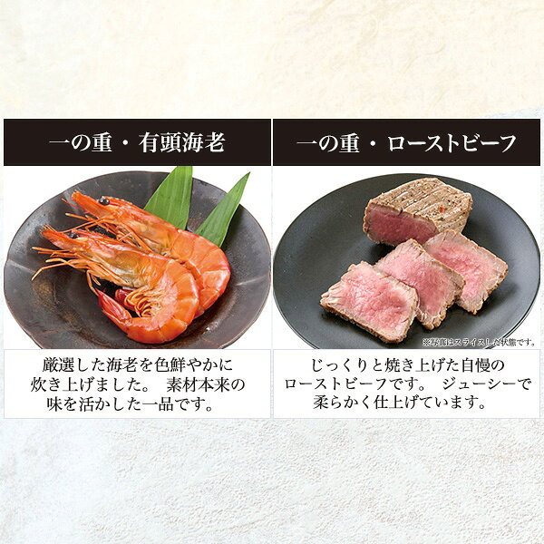 ■おせち 2027 予約 2人用~3人用 2段 【神戸「ステーキハウス縁」監修 オードブル 2〜3人前】エニシ 洋風惣菜セット 生ハム ローストビーフ 合鴨スモーク ハンバーグ お肉 オードブル 正月 洋風 新春 パーティ 料理 お取り寄せ グルメ 冷凍 直4【送料無料】 plata-10020122 輸入雑貨・アクセサリーの店プラタ サンプル画像3