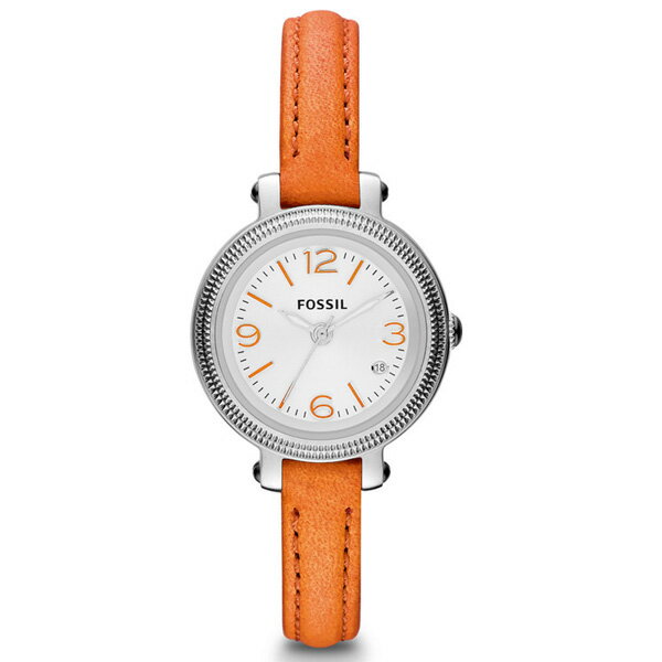 フォッシル 【送料無料】FOSSIL(フォッシル)HEATHER ES3305レディース腕時計【オレンジ レザー】（ベルト細身 女性 フォッシル へザー 時計 ウォッチ レディース 腕時計 ギフト プレゼント クリスマス バレンタイン ホワイトデー 入学 卒業 就職）