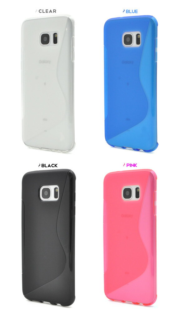 【Galaxy S7 edge(SC-02H/SCV33)用】ウェーブ デザイン ラバー スマホケース galax...