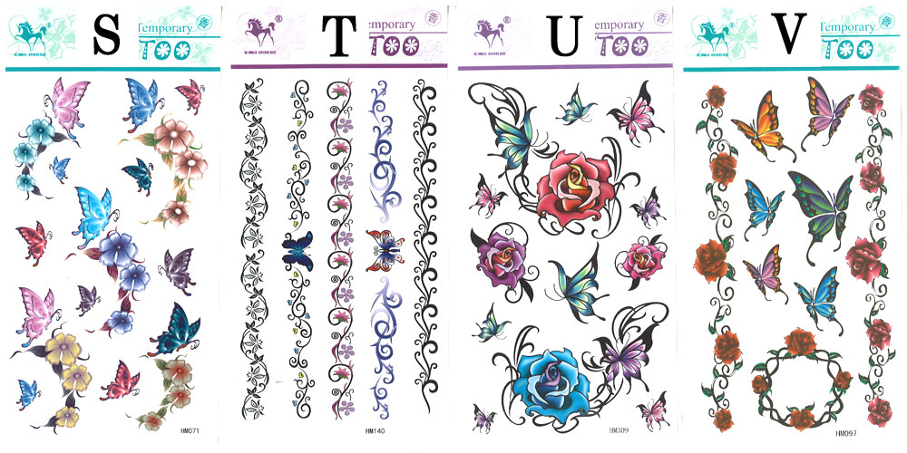 タトゥーシール　【M−V】素肌にオシャレを！簡単タトゥー（夏 サマー）[M便 1/20] plata-10004638 輸入雑貨・アクセサリーの店プラタ サンプル画像3