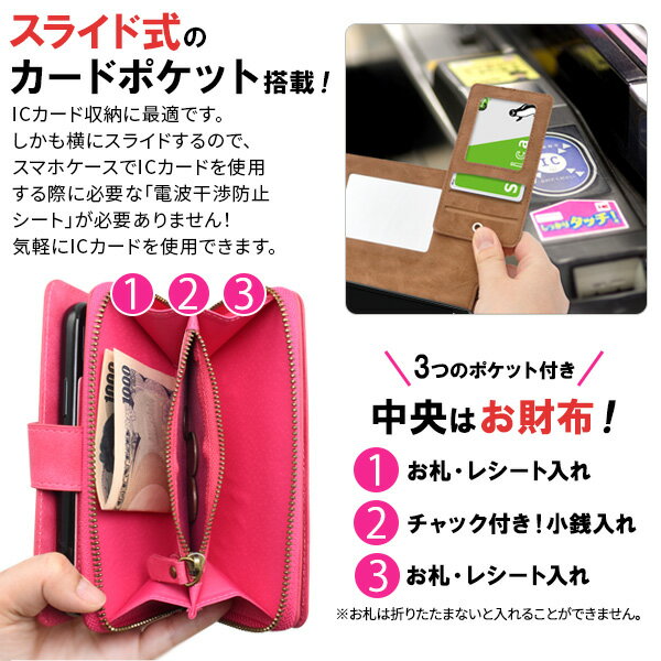 【送料無料】財布 カード入れ 多い 【iPhone 12/iPhone 12 Pro用】レディース iphone 手帳型ケース 大人 かわいい 小銭入れ パスケース メンズ アイフォン12プロ アイフォン12pro ケース iphone12プロ ギフト 誕生日 プレゼント 黒茶ピンク)[M便 1/6]