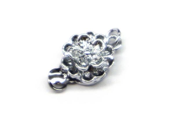 Rakuten - 【フラワータイプ（Bタイプ　9mm）】ネックレスクラスプ（花型 花）（アクセサリーパーツ アクセ パーツ ブレスレット 手作り クラスプ 留め具 ネックレス ）[M便 1/100]