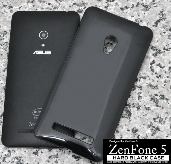 【アウトレット販売】ZenFone 5用ハードブラックケース（ ケース カバー zen fone ゼンフォン スマホ 黒 スマホケース スマホカバー【値下げ】[M便 1/3]