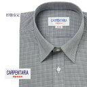 ワイシャツ 長袖 形態安定 メンズ Yシャツ カッターシャツ ビジネス 標準 CARPENTARIA レギュラーカラー ブラック×ホワイトチェック 