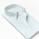 オーダーシャツ デザイン変更可能 ワイシャツ Yシャツ オーダーワイシャツ メンズ 長袖 半袖 七分 大きいサイズ スリム らくらく オーダー 日本製 形態安定 軽井沢シャツ レギュラーカラー 白場ライトブルーピンストライプ [R10KZR517] 送料無料 3