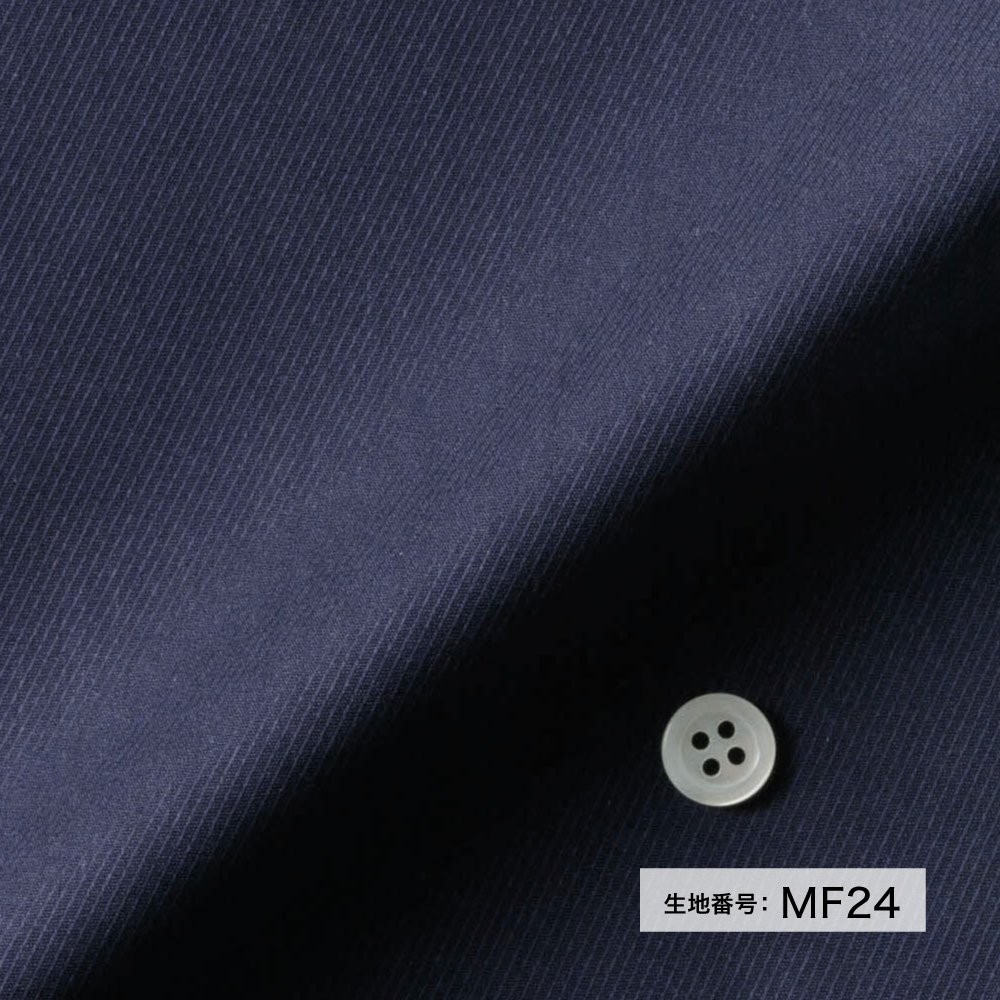 オーダーシャツ デザイン変更可能 ワイシャツ Yシャツ オーダーワイシャツ メンズ 長袖 半袖 七分 大きいサイズ スリム らくらく オーダー 日本製 綿100％ 軽井沢シャツ レギュラーカラー 「MORARJEE」　ネイビーツイル [R10KZR753X] 送料無料