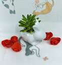 アーティフィシャルプラント 人工観葉植物 ミニ フェイクグリーン 小さい おしゃれ コンパクト トイレ 植物 デスク 卓上 インテリア 枯れない お洒落 洗面所 玄関 ウサギ