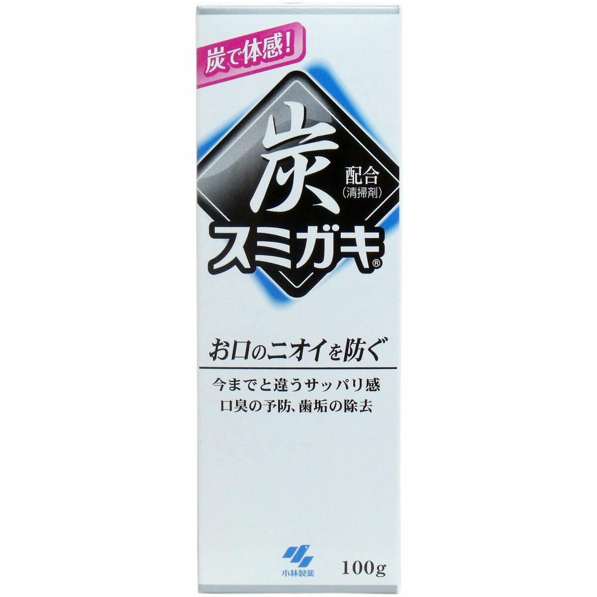 小林製薬 炭配合 スミガキ 100g入 炭歯磨き粉 ハミガキ はみがき歯みがき粉 ホワイトニングのサムネイル